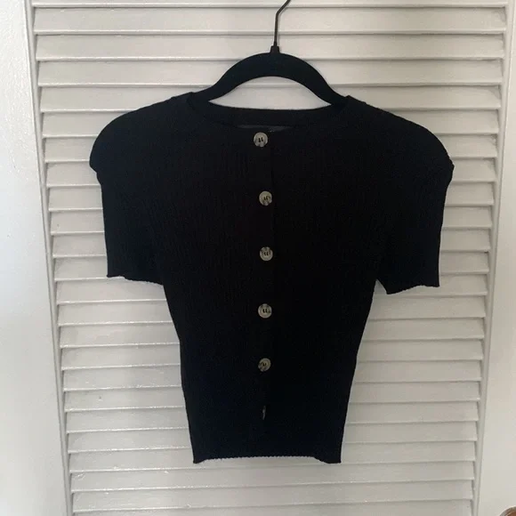 corduroy black top - Picture 2 of 3